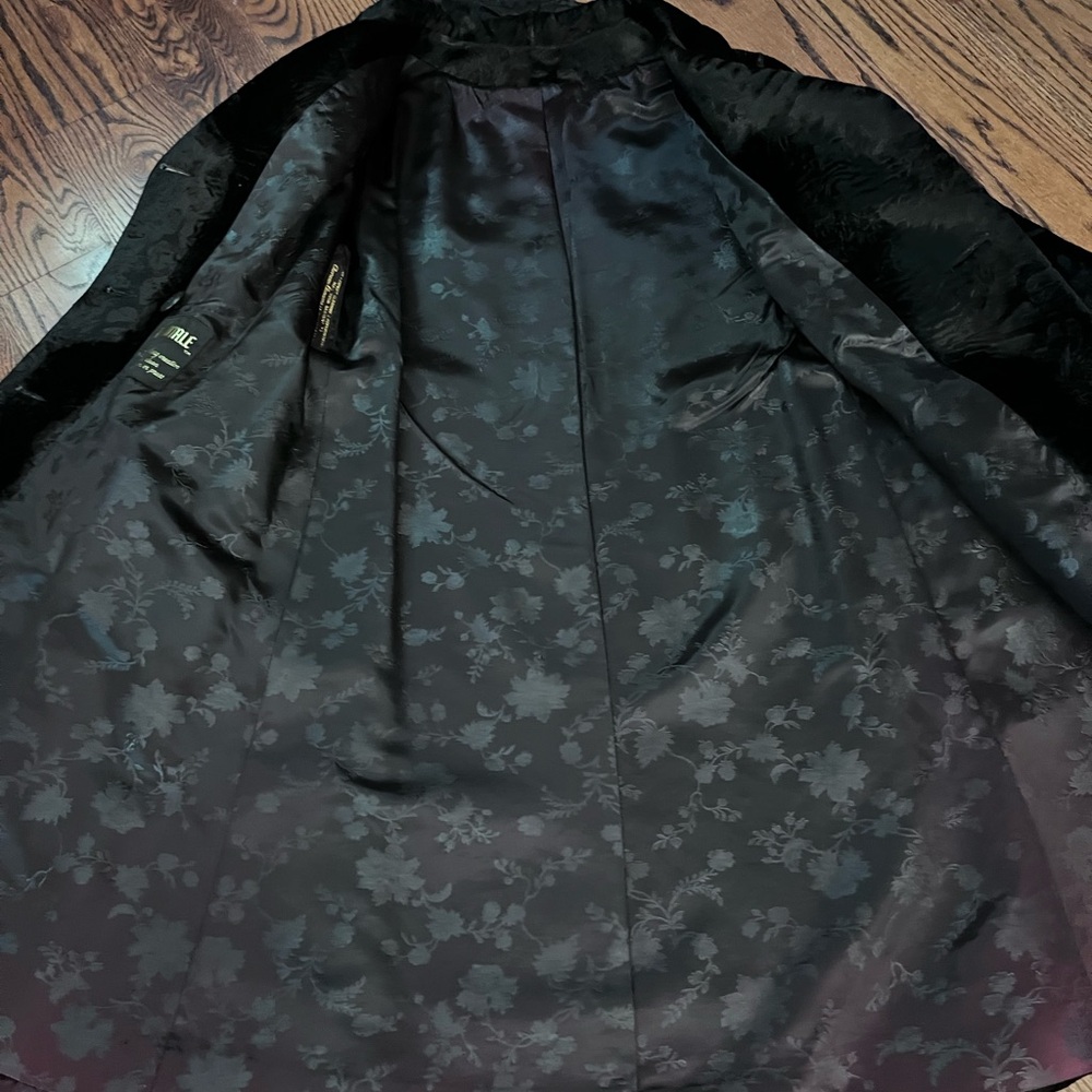 Women’s Black vintage Broadtale Lou Nirenberg coat sz 16 - Picture 4 of 9